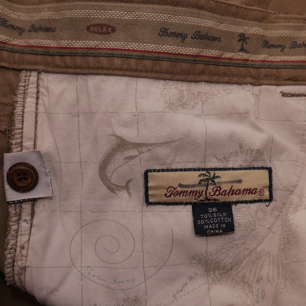 Tommy Bahama Silk Blend Men's Pants Tan 36 x  28 - Picture 5 of 8